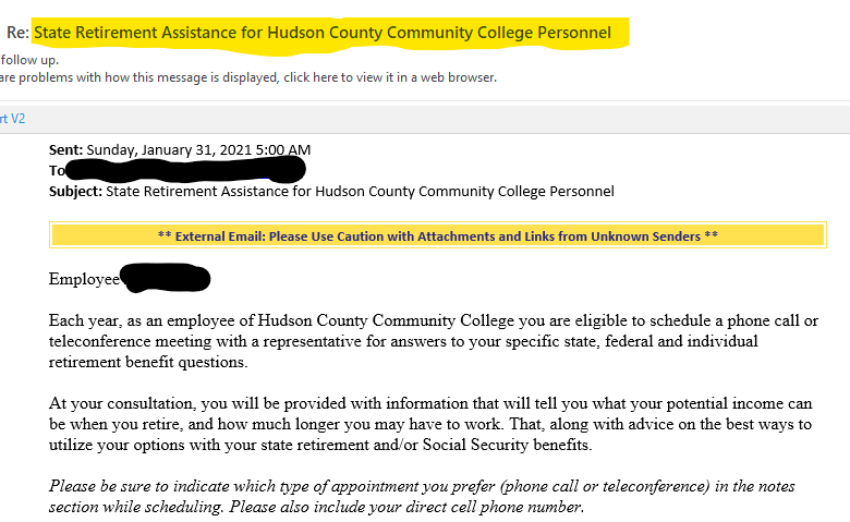 State Retirement Assistance for HCCC Personnel Fraud