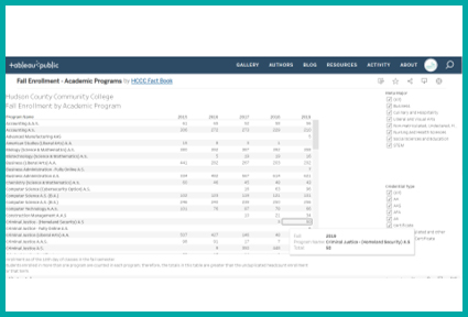 Fall Enrollment by Academic Program