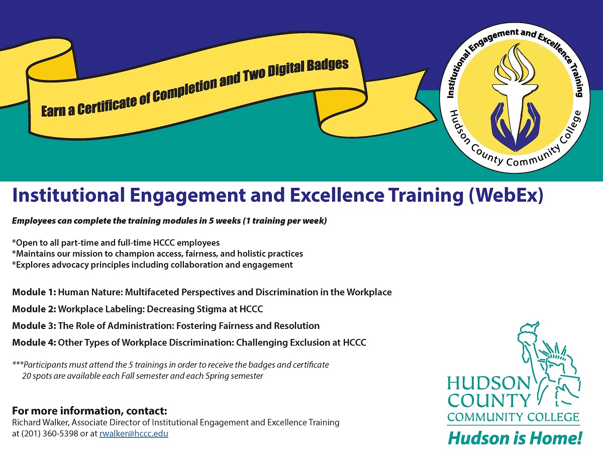 Institutional Engagement and Excellence Training (WebEx)