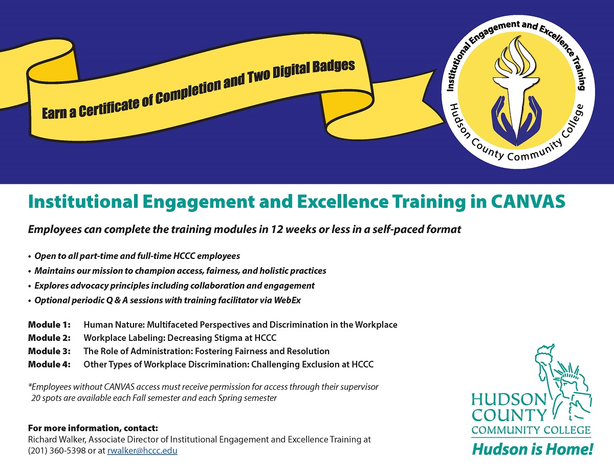 Institutional Engagement and Excellence Training (CANVAS)