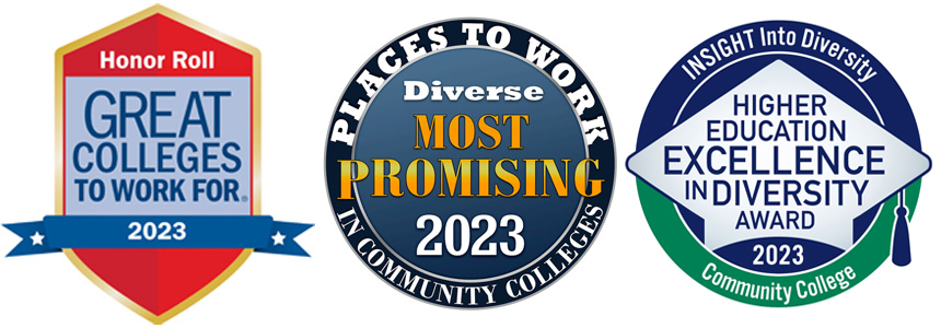Logotipos de grandes universidades, diversidad y premios de HCCC
