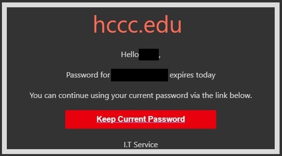ITS Password Expired Scam