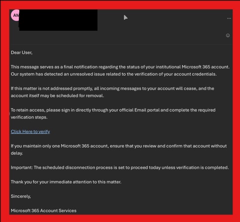 ITS Warning: Final Notice Action Required to Prevent Account Deactivation
