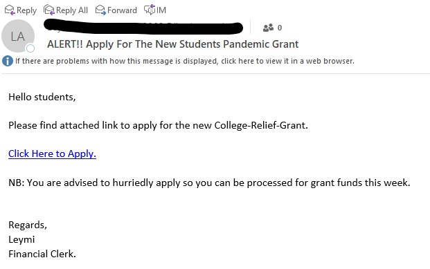 Pandemic Pell Grant Scam