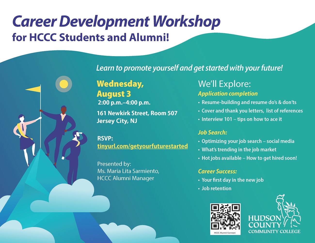 ¡Taller de desarrollo profesional para estudiantes y ex alumnos de HCCC!