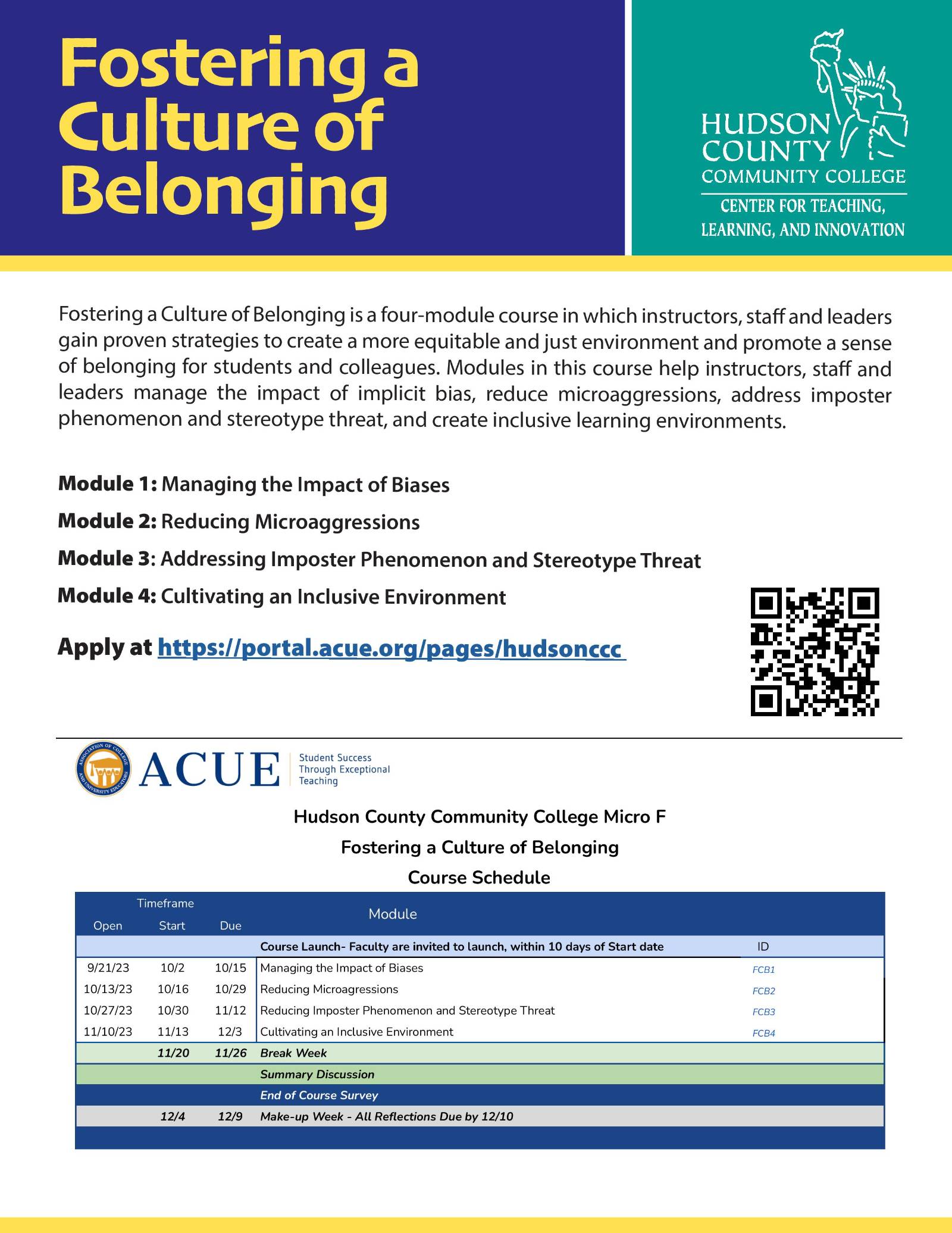 ACUE - Fostering a Culture of Belonging