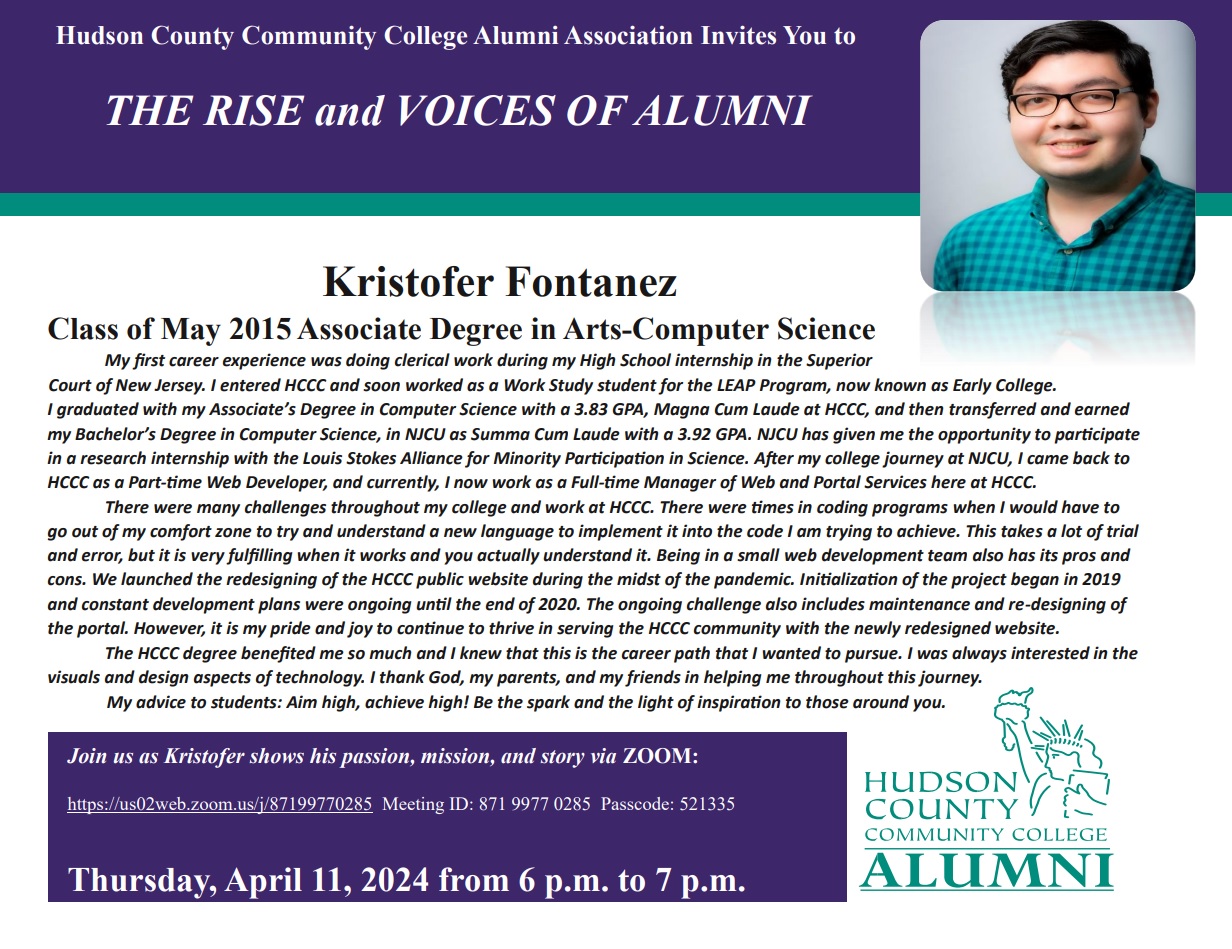 "The Rise and Voices of Alumni" - Kristofer Fontanez