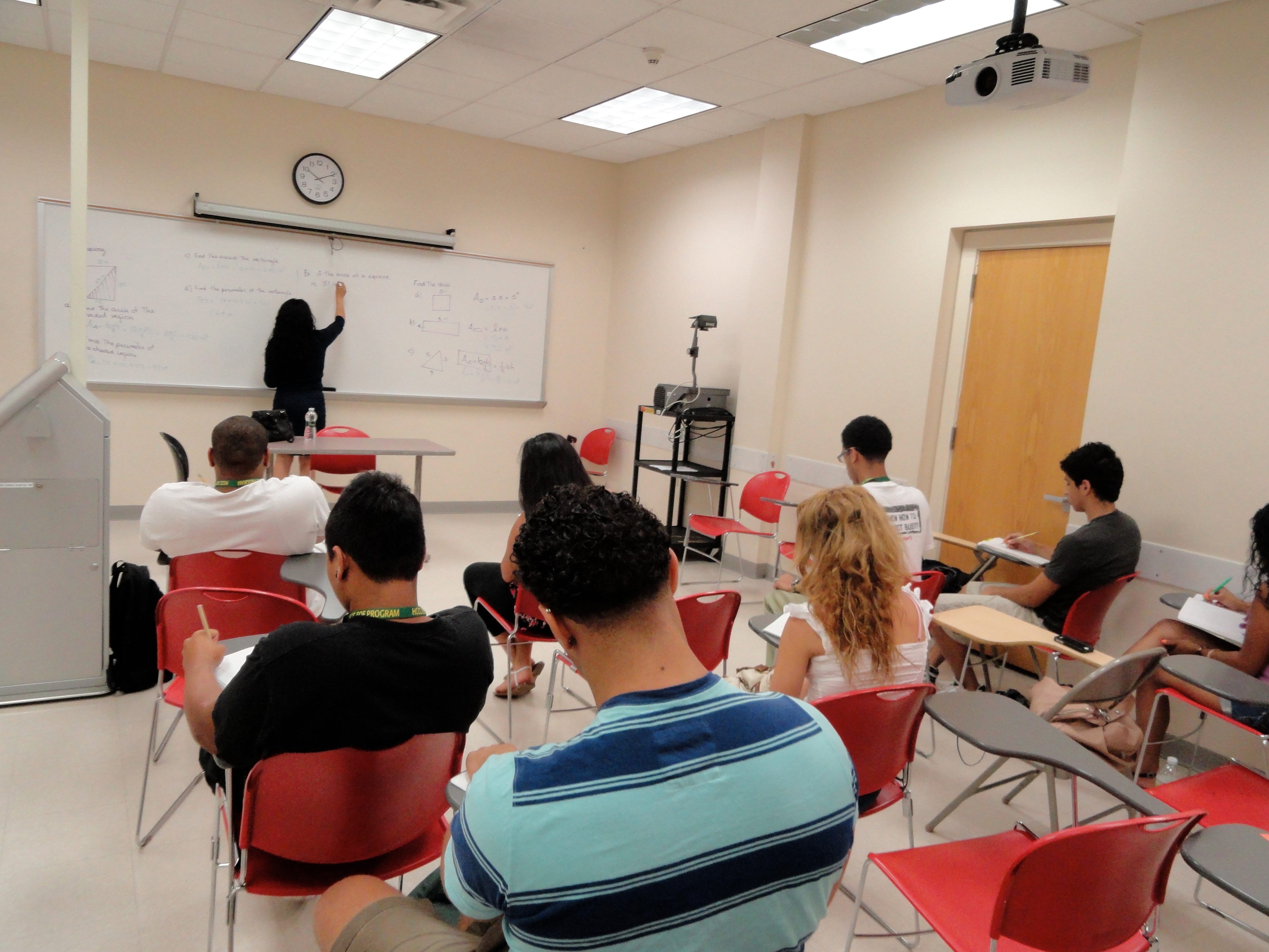 EOF students participating in class.