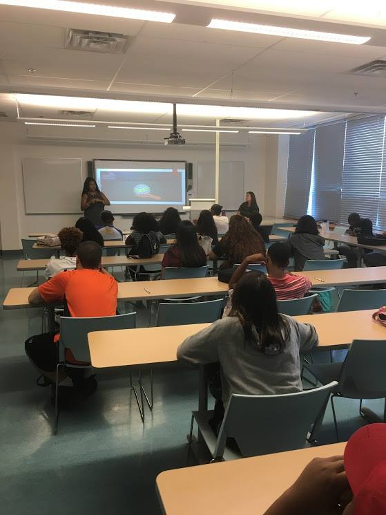 EOF students participating in class.