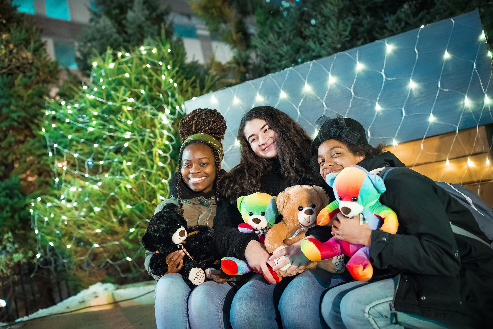 Students at the HCCC Culinary Park during the Holiday Lights show.