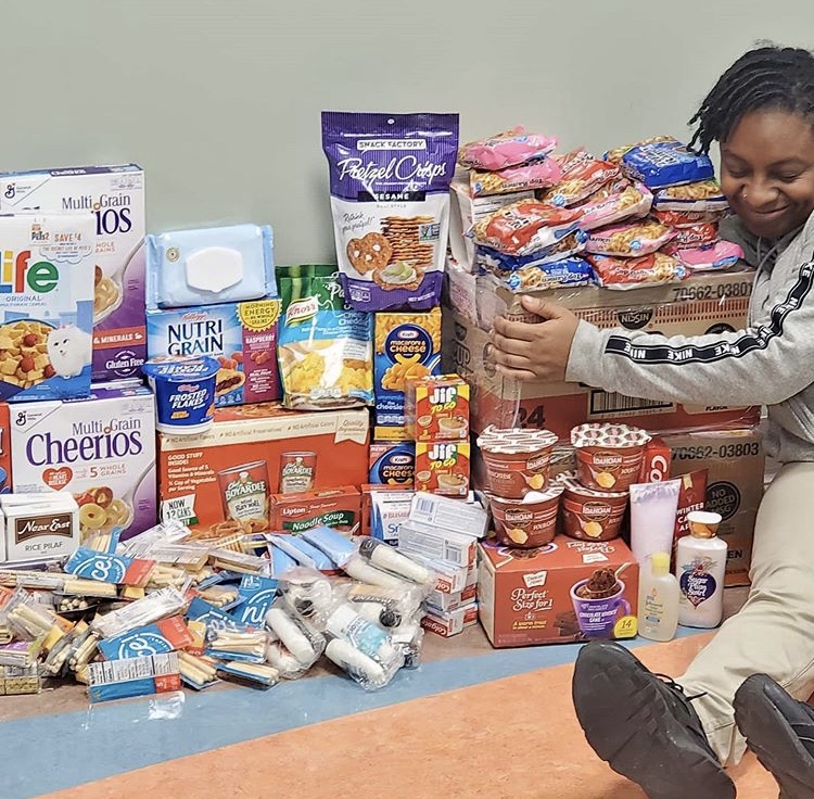 Food Pantry groceries.