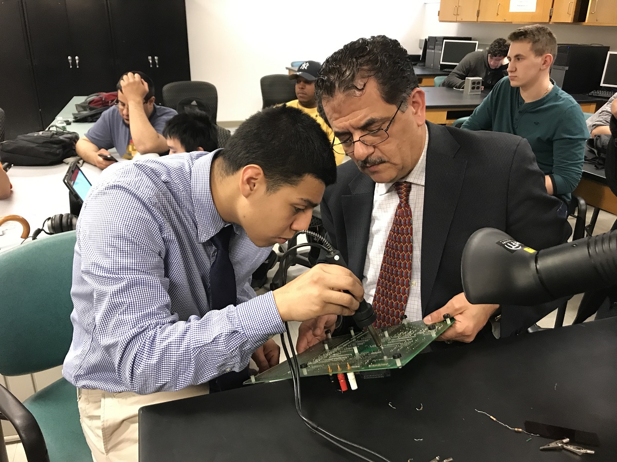 Students engaging in the classroom.