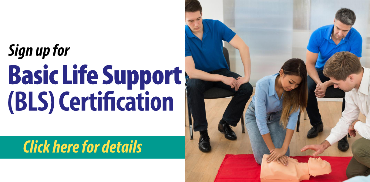HCCC Continuing Education Basic Life Support (BLS) Certification. Click for details.