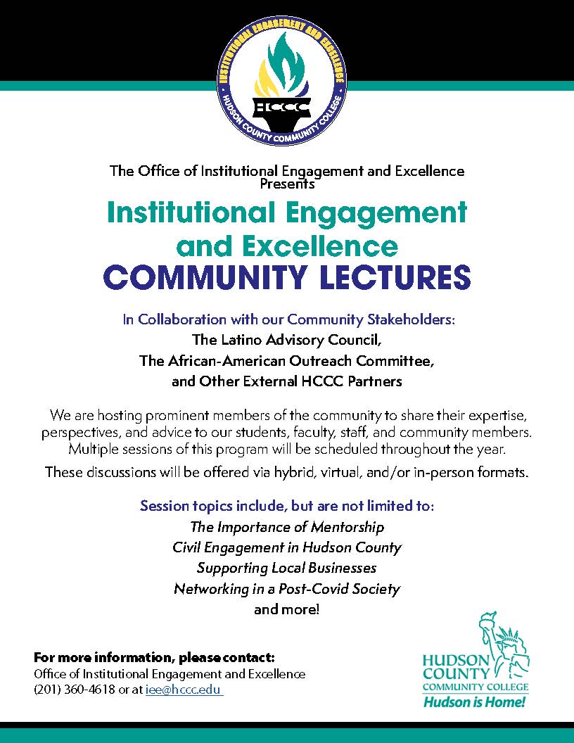 Institutional Engagement and Excellence Community Lectures