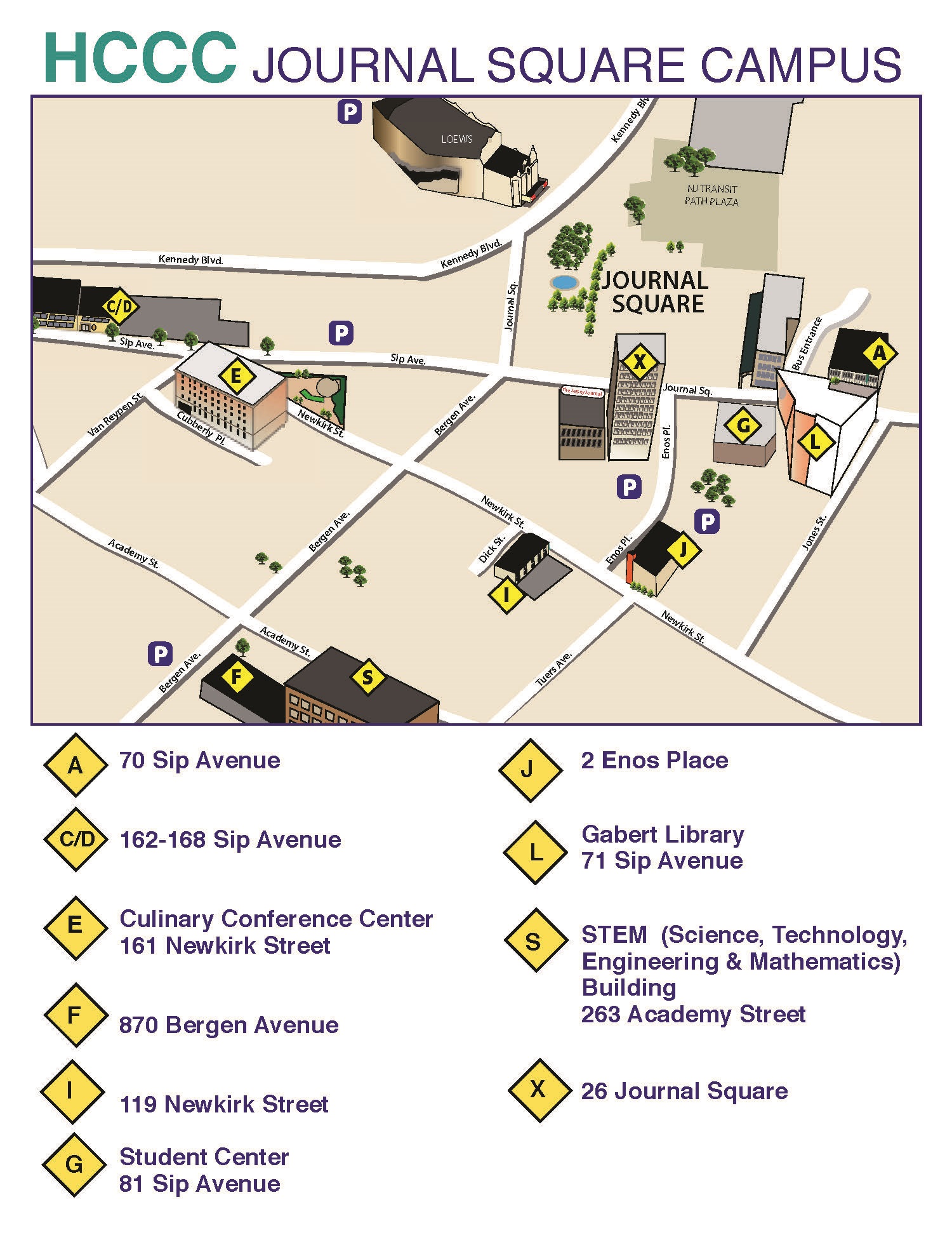 JSQ Campus Map 1