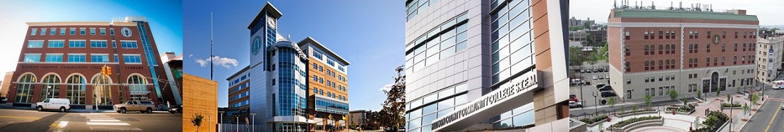 Hudson County Community College’s Gabert Library, North Hudson Campus, STEM Building, and Culinary Arts Institute/Conference Center.