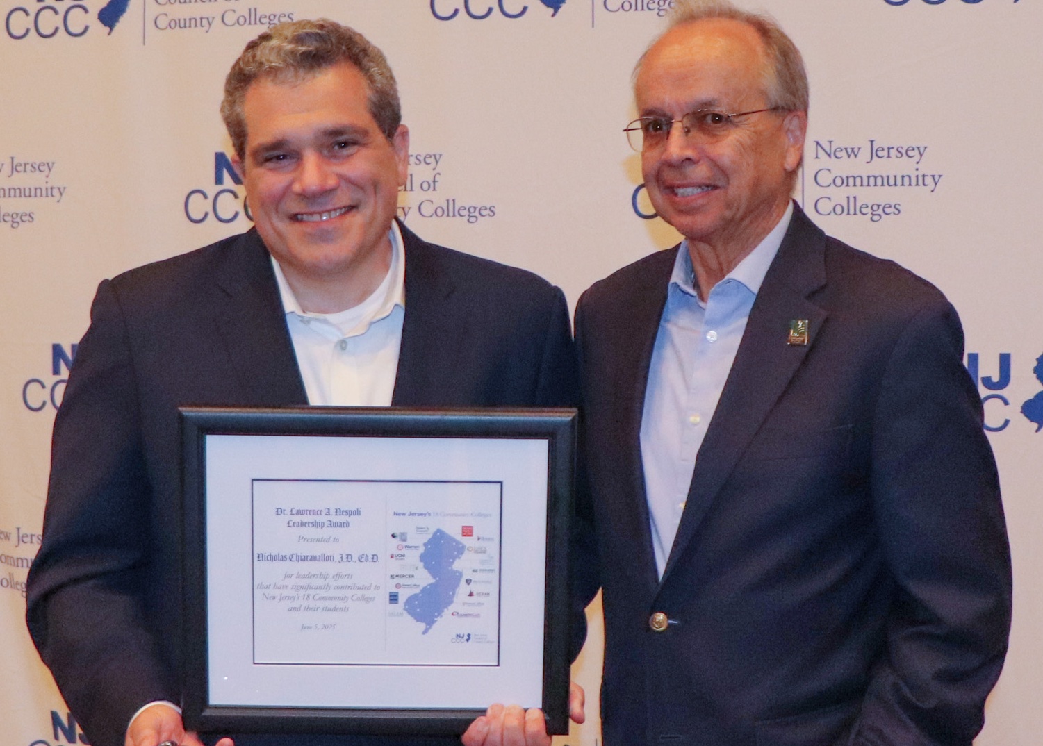 Dr. Chiaravalloti is pictured here with Dr. Nespoli.