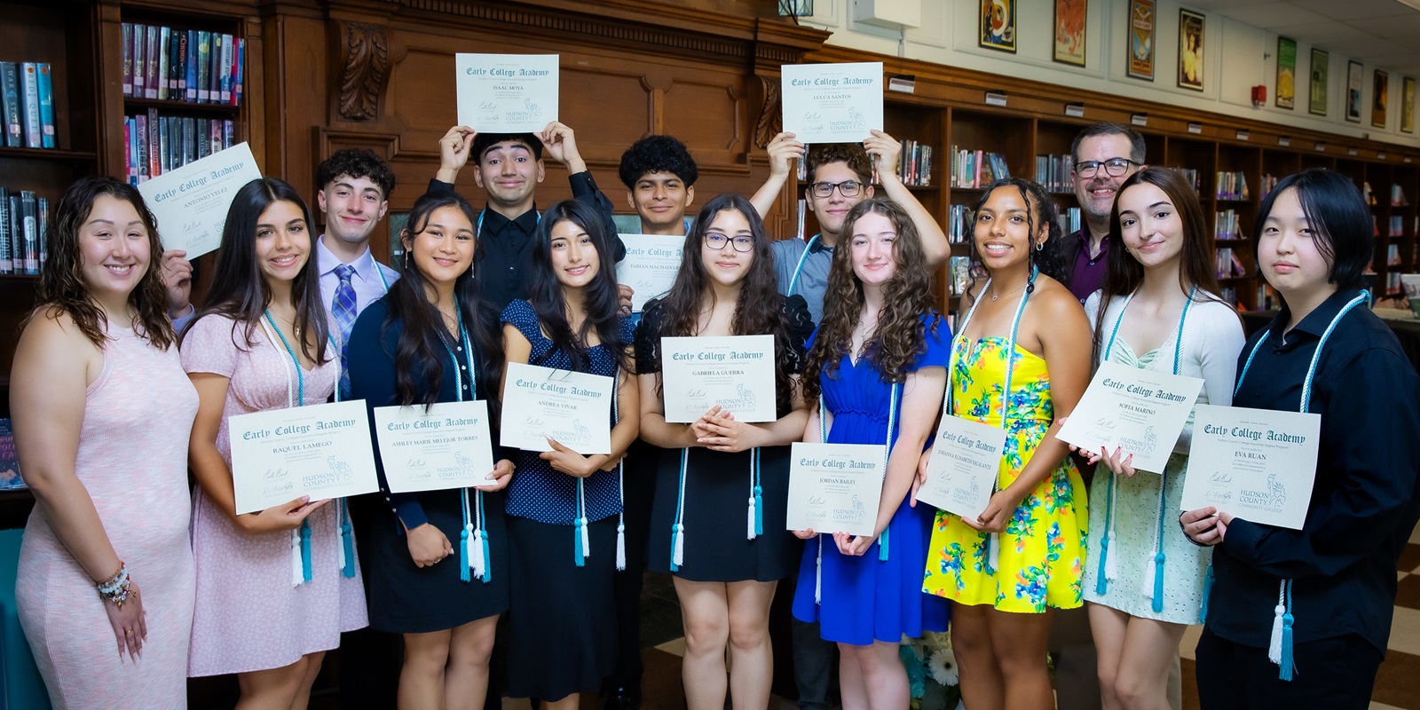 Hudson County Community College’s (HCCC) Early College graduates from Kearny High School with HCCC Early College