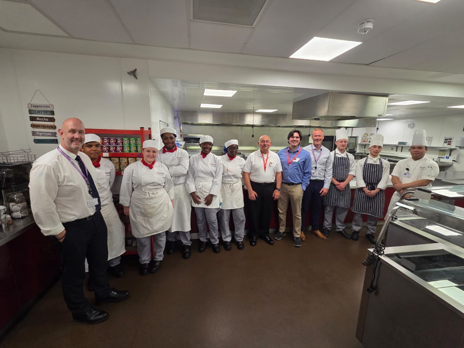 Hudson County Community College (HCCC) Professor of Culinary Arts Sami Khouzam and Associate Director of Veterans Affairs and International Student Services Zachary Forrest are pictured at center with administrators and faculty from Capital City College (CCC) in the United Kingdom. Hudson County Community College (HCCC) Professor of Culinary Arts Sami Khouzam and Associate Director of Veterans Affairs and International Student Services Zachary Forrest are pictured at center with administrators and faculty from Capital City College (CCC) in the United Kingdom.