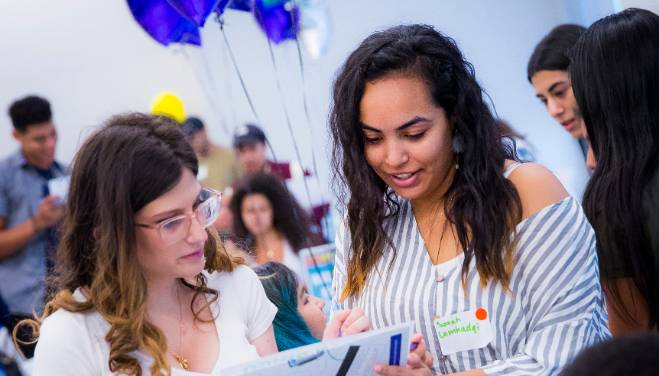 Students at the event