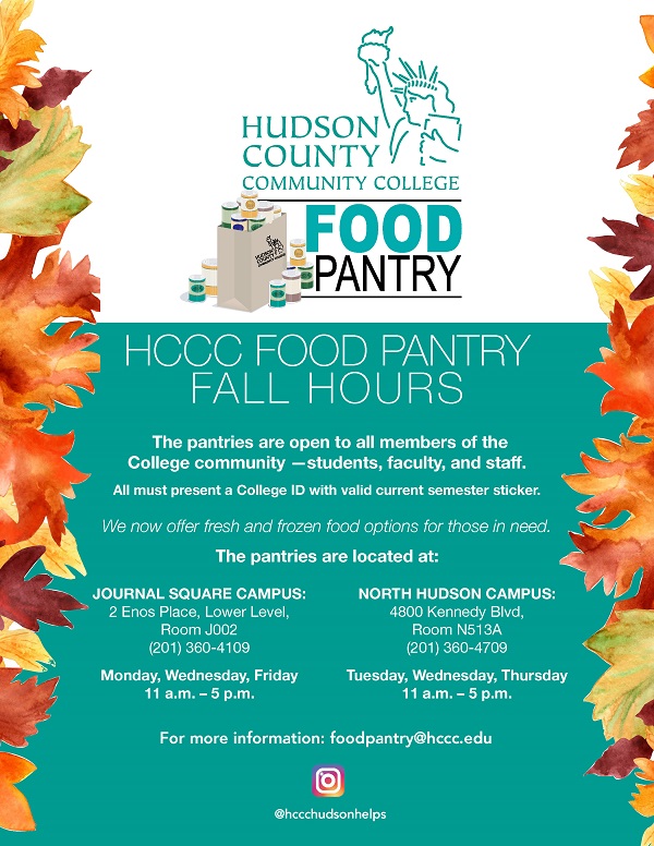 Food Pantry Fall Hours 2022