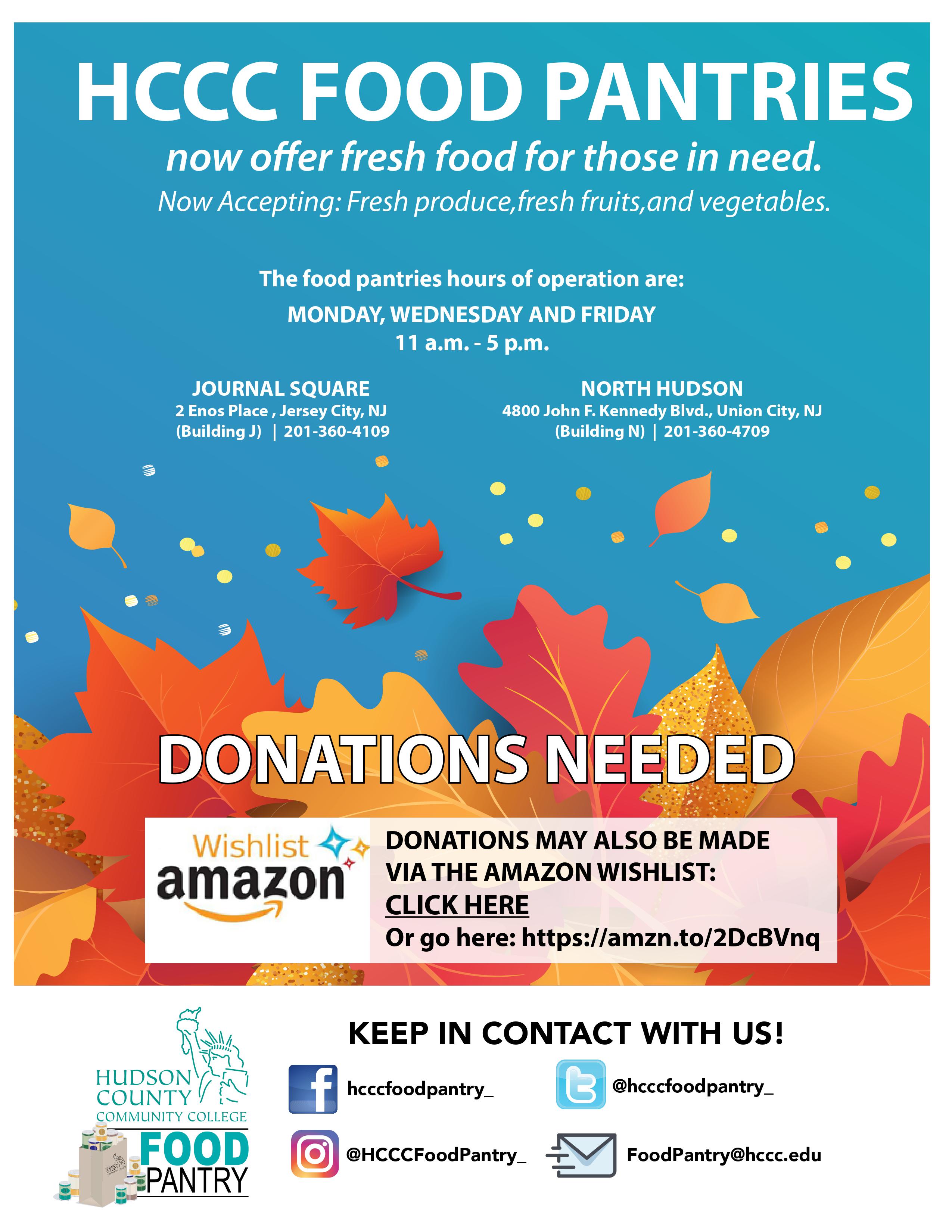 Amazon Wishlist Food Pantry Flyer